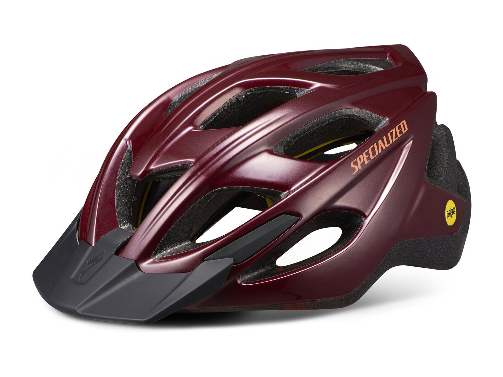 Specialized casca ciclism - Chamonix MIPS - rosu inchis maro lucios