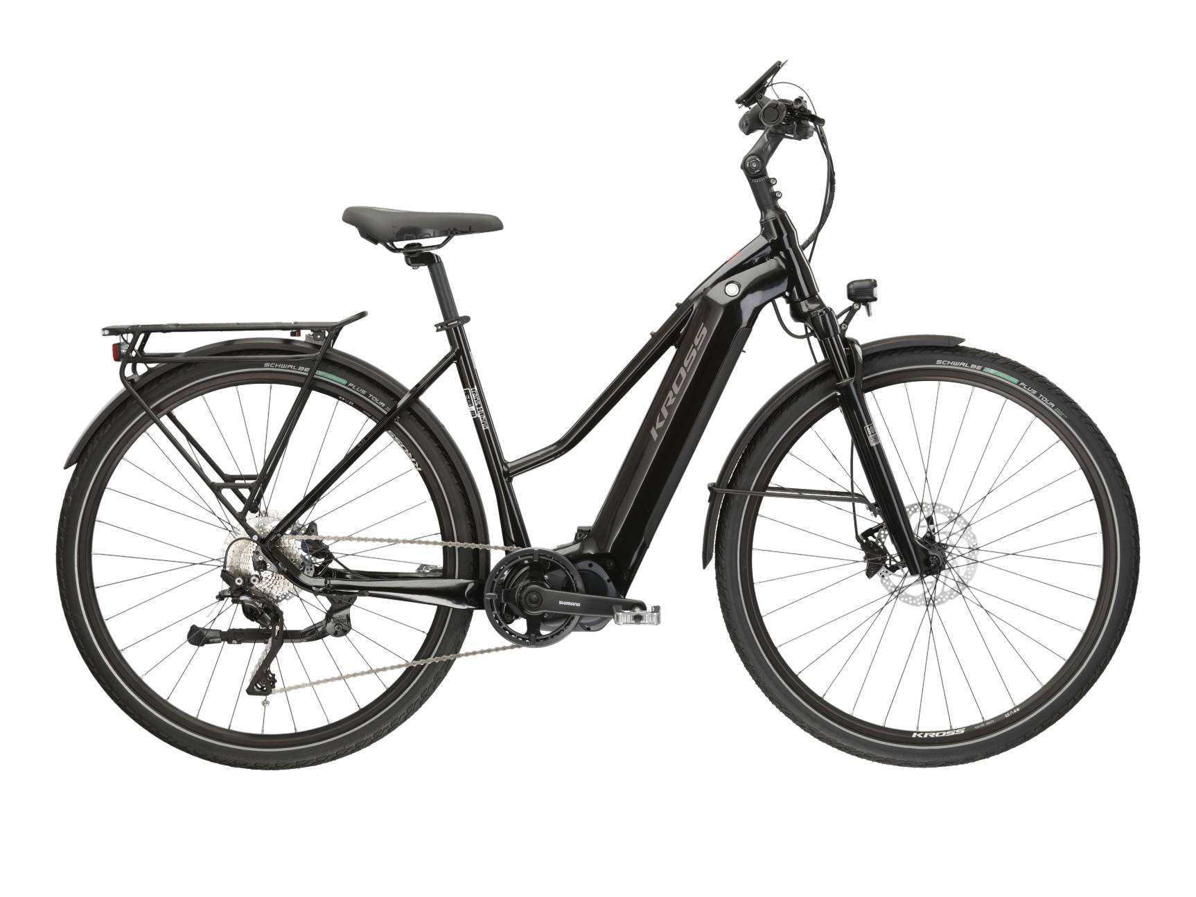 Kross Bicicleta Electrica Trekking Kross Trans Hybrid 6.0 28 inch neagra Shimano Deore xt