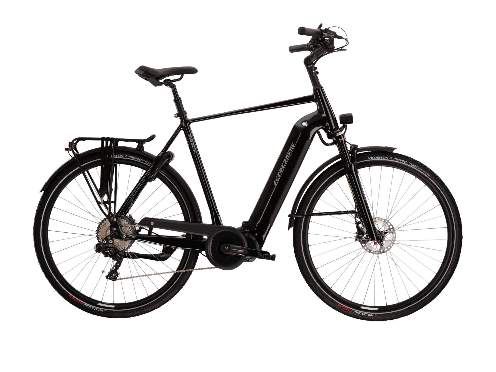 Kross Bicicleta Electrica Trekking Kross Trans Hybrid Prestige 28 inch neagra Shimano Deore xt