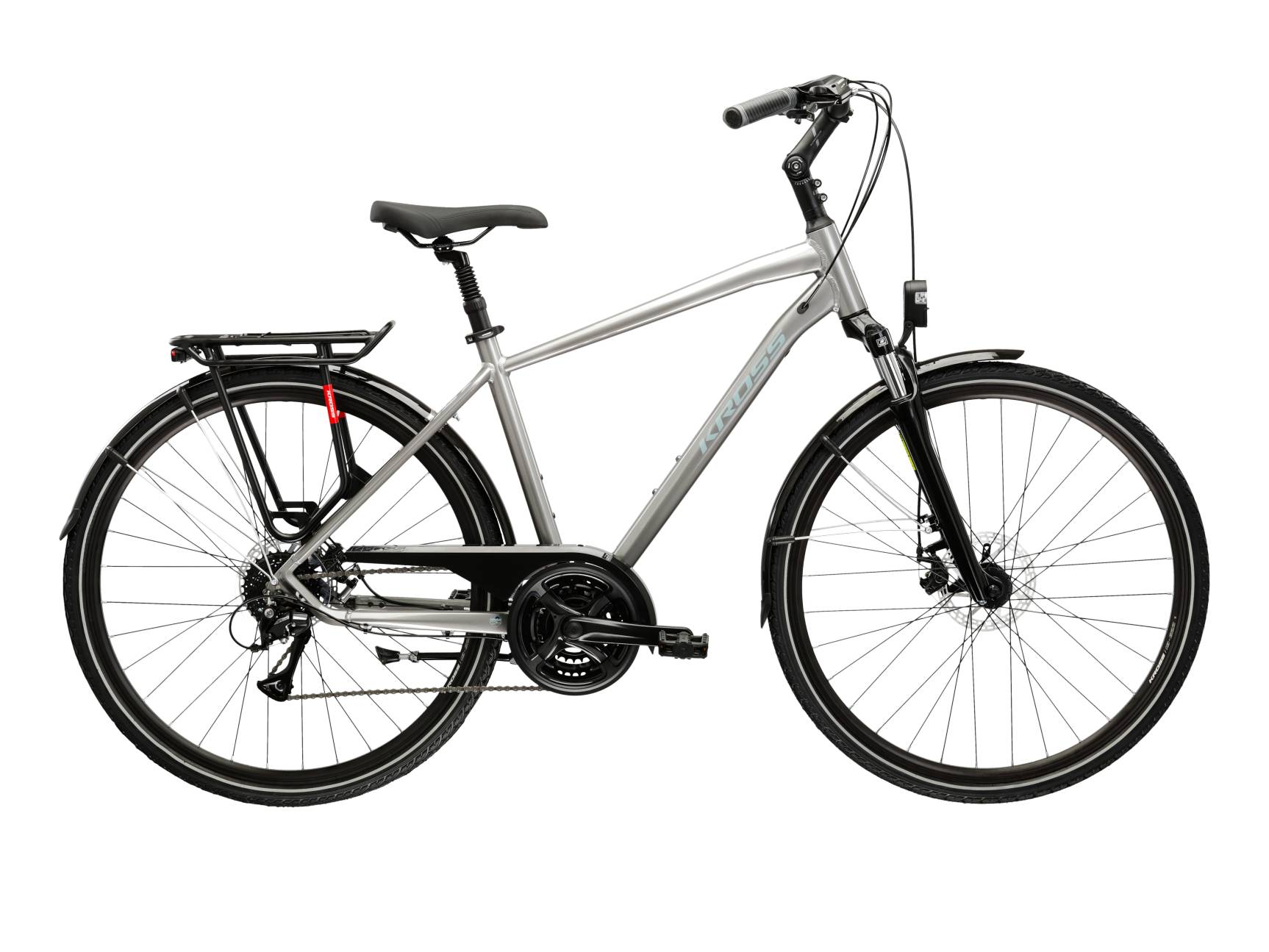 Kross Bicicleta Urban Kross Trans 3.0 28 inch argintie Shimano Acera