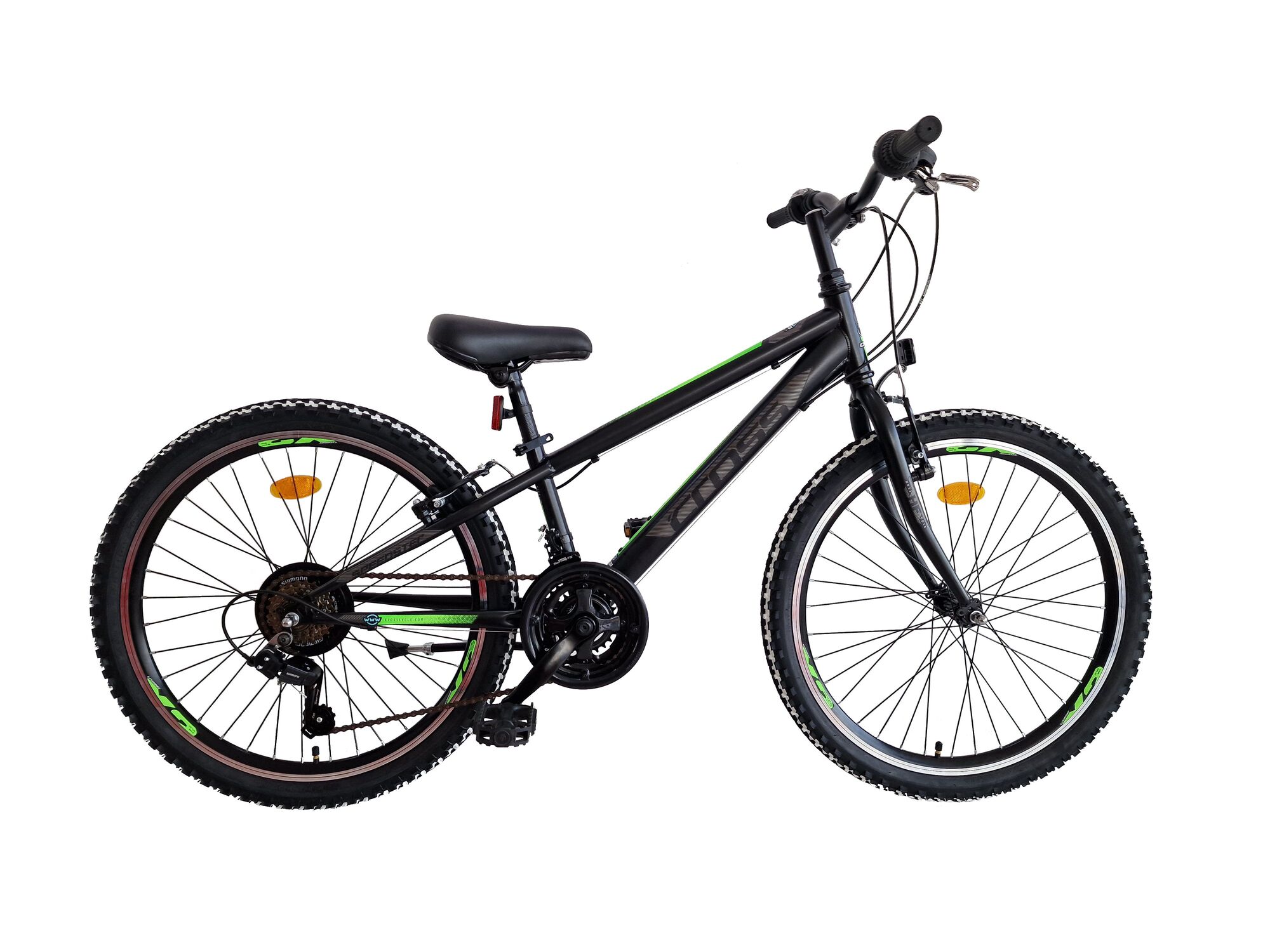 Cross Bicicleta copii mtb CROSS Speedster 24 Steel - Black | 8-10 ani