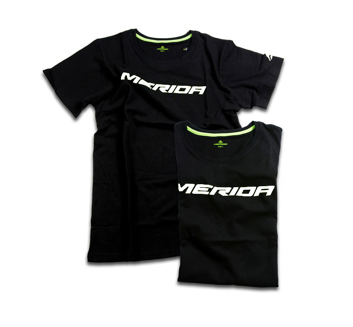 Merida Tricou Polo Merida Logo scurt negru/alb