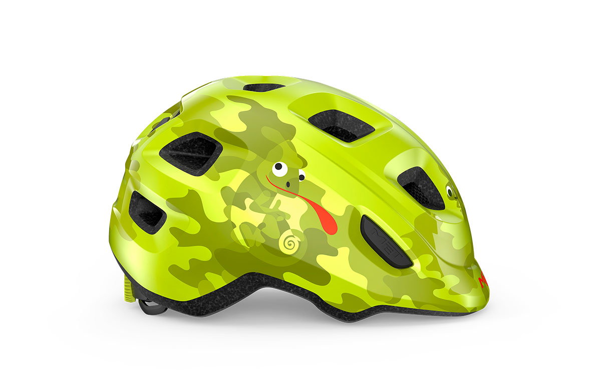 MET Casca ciclism copii MET Hooray - lime chameleon lucios