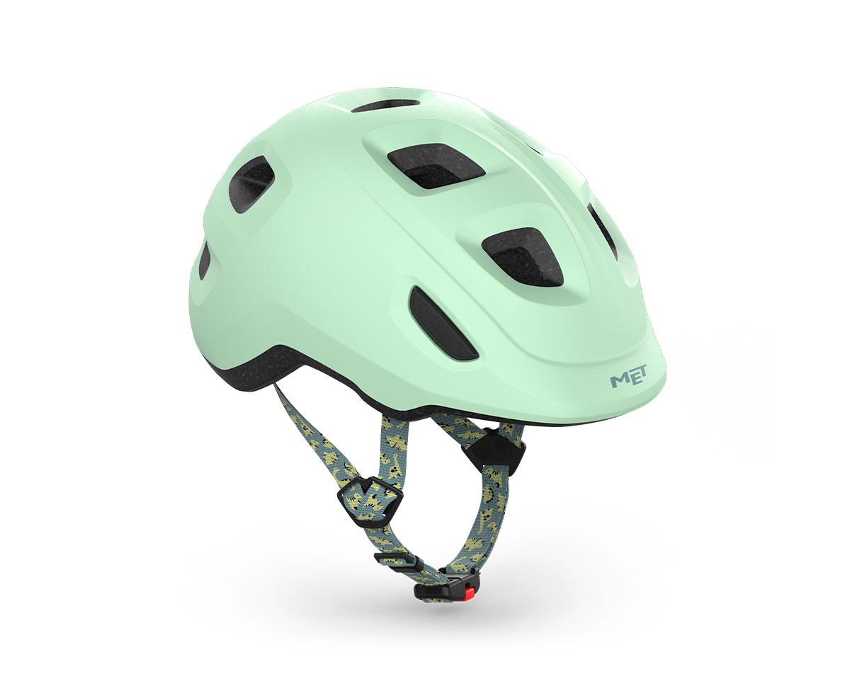 MET Casca ciclism copii MET Hooray - verde pudrat mat