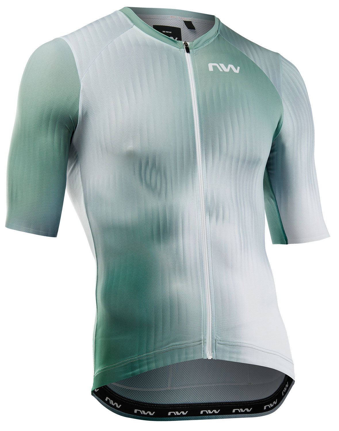 Northwave Tricou ciclism Northwave Blade scurt 3XL alb/verdesalvie