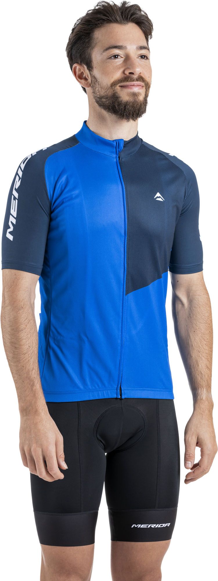 Merida Tricou ciclism Merida Razor 255 scurt S albastru fermoar lung