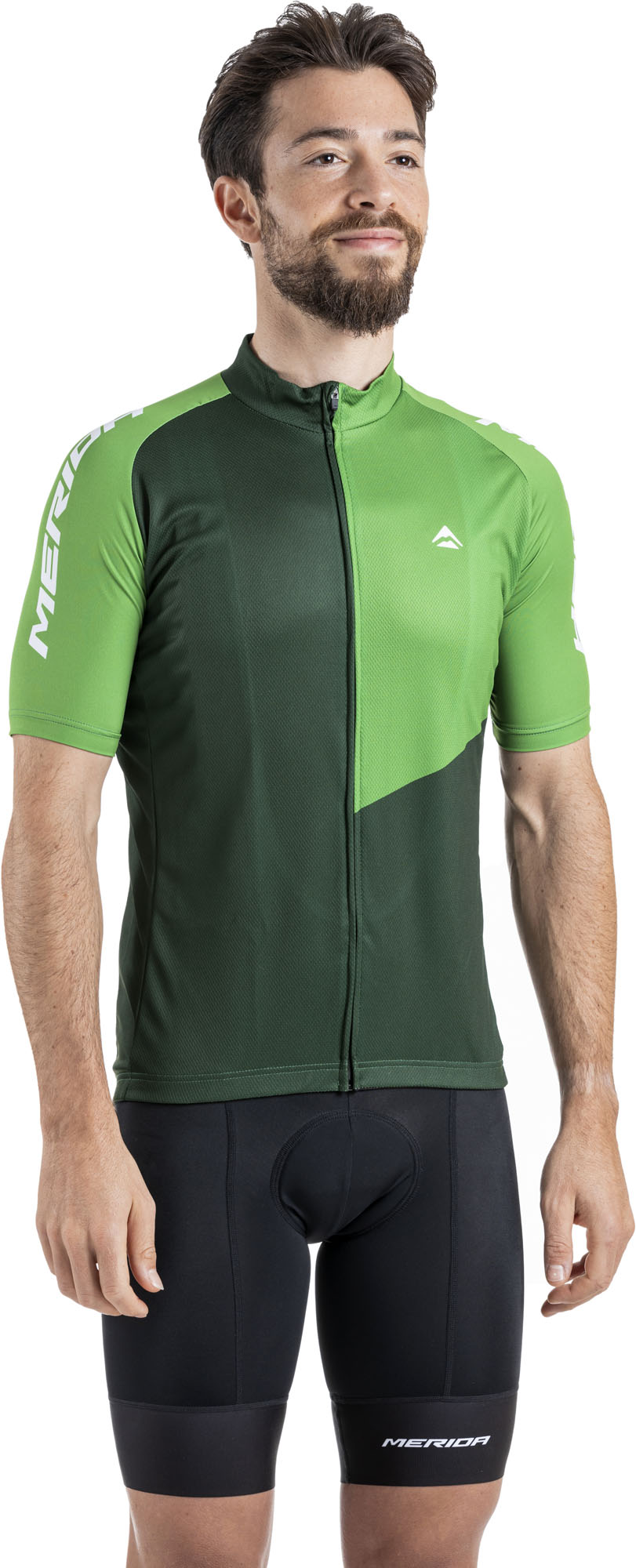 Merida Tricou ciclism Merida Razor 255 scurt verde fermoar lung