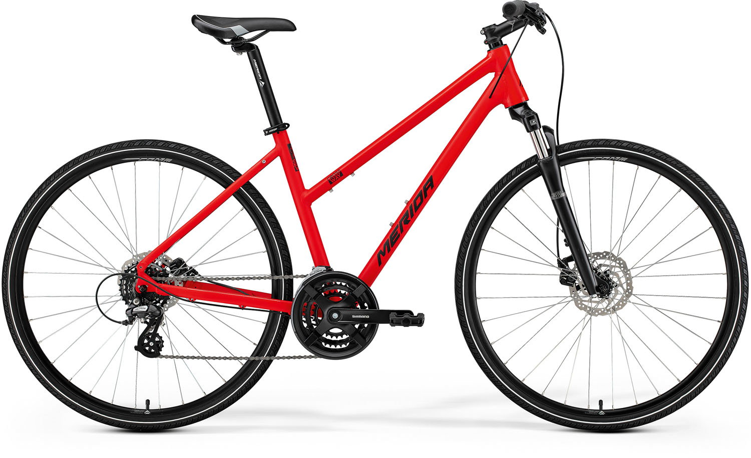 Merida Merida Crossway 10 Iii1 Damă XXS Mat Roșu (Negru)