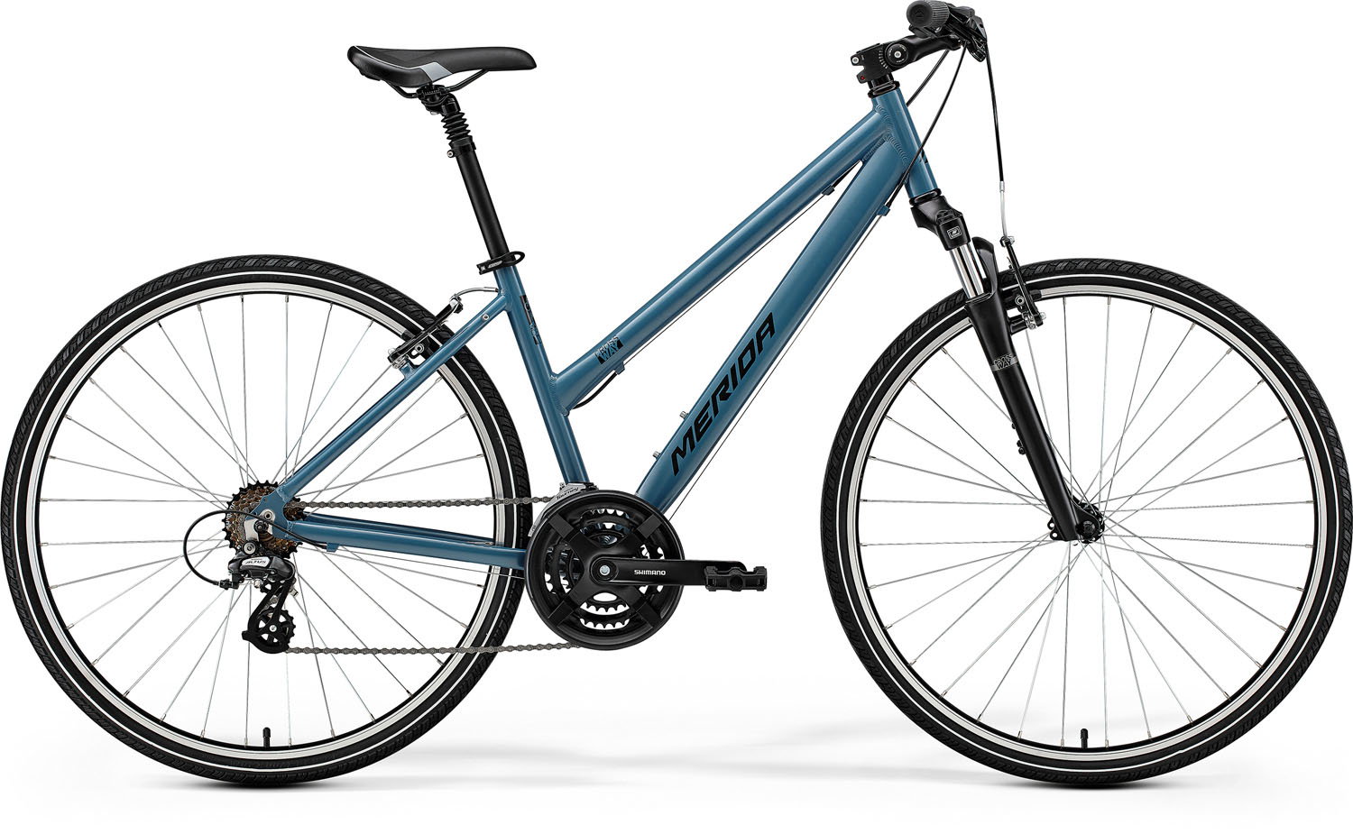 Merida Merida Crossway 10-V Se I1 Damă S Silk Albastruporumbel (Negru)