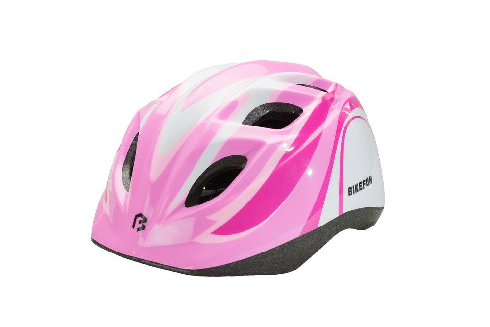 Bikefun Cască Bikefun Junior S roz/alb 48-52 cm