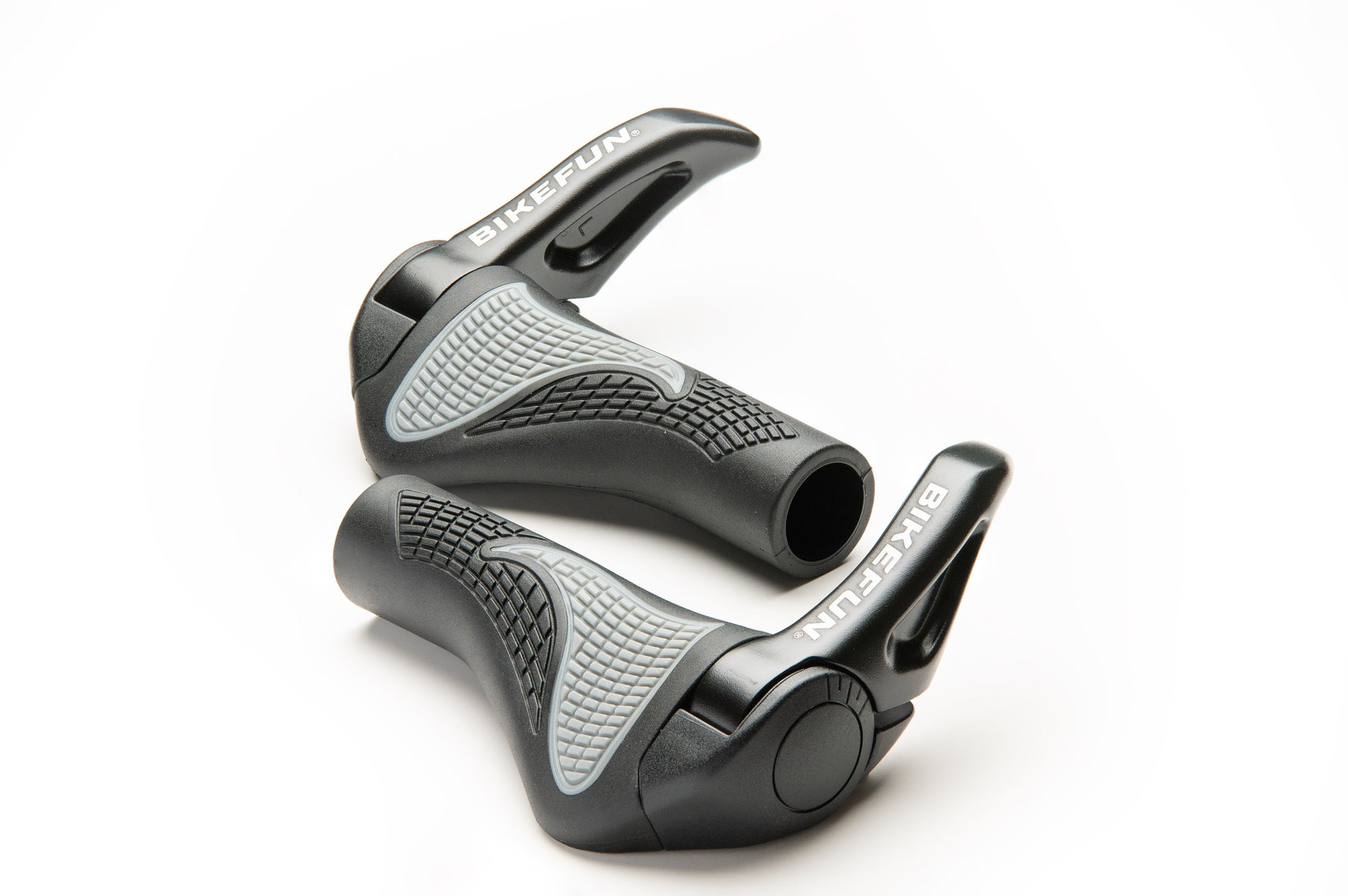Bikefun Mânere Bikefun Ergo 2TONE Lock On coarne integrate 130mm - Gp-3