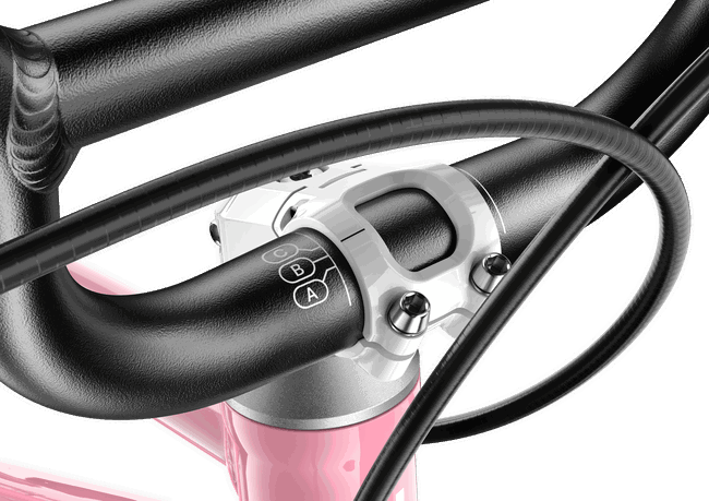Bicicleta copii Woom 4 Go cu roti 20" roz pudra (powder pink)