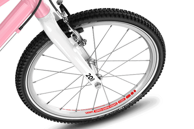 Bicicleta copii Woom 4 Go cu roti 20" roz pudra (powder pink)
