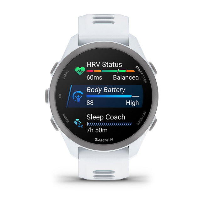 Garmin Forerunner 170 Music - Smartwatch Alergare cu GPS - alb
