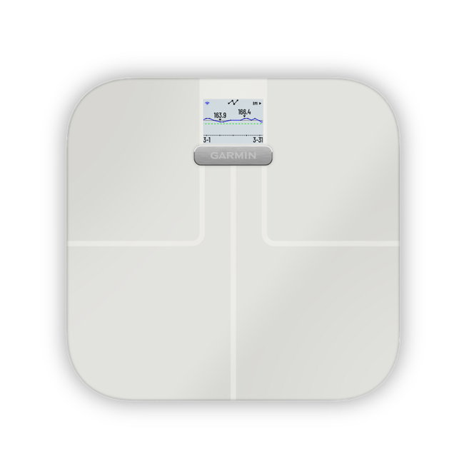 Garmin Index S2 Cântar Inteligent Alb | Analiză Corporală EU - alb
