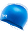 Cască înot silicon TYR Wrinkle-Free - turcoaz | fără cute
