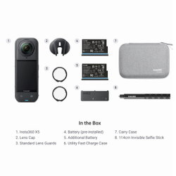 Insta360 X5 Camera Video Sport 8K 360° - Essential Bundle