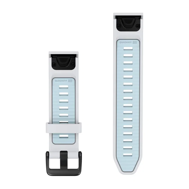 Garmin QuickFit 20 - curea silicon - alb Whitestone I Ice Blue