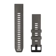 Garmin QuickFit 22 - curea silicon - gri Pebble Gray I Silver Gray