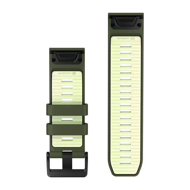 Garmin QuickFit 26 - curea silicon - verde Olive Drab I Citron