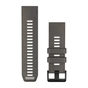 Garmin QuickFit 26 - curea silicon - gri Pebble Gray I Silver Gray