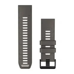 Garmin QuickFit 26 - curea silicon - gri Pebble Gray I Silver Gray