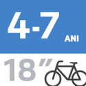 Biciclete copii 4-7 ani 18 inch