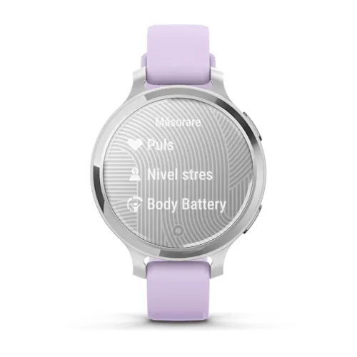 Garmin - Lily 2 Active - Argintiu, curea de silicon Purple Jasmina