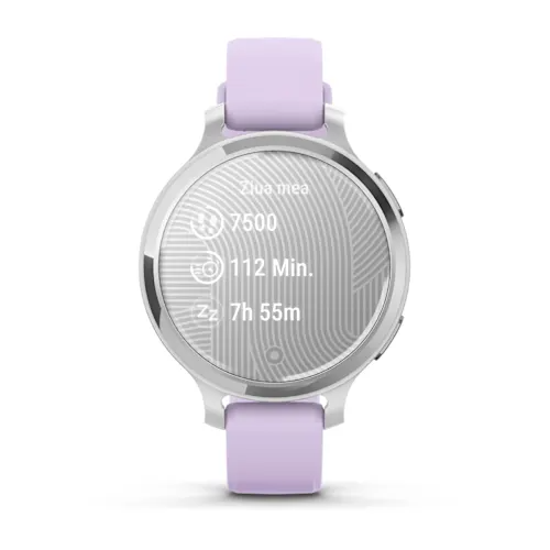 Garmin - Lily 2 Active - Argintiu, curea de silicon Purple Jasmina