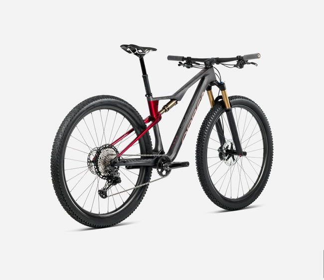 Bicicletă MTB XC full suspension Orbea OIZ M-PRO - Diamond Carbon View (Matt) | Cherry Red (Gloss)
