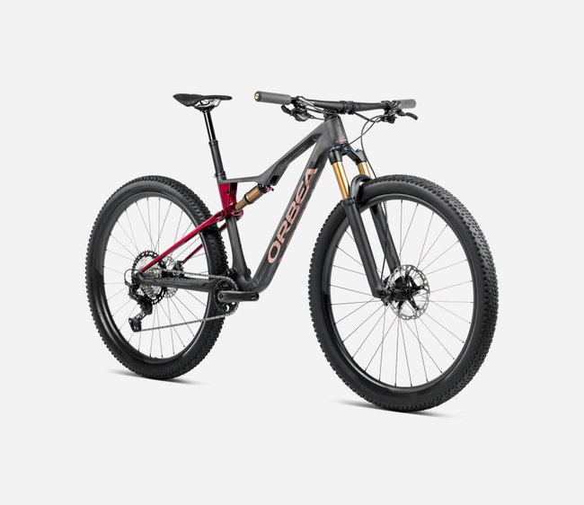 Bicicletă MTB XC full suspension Orbea OIZ M-PRO - Diamond Carbon View (Matt) | Cherry Red (Gloss)