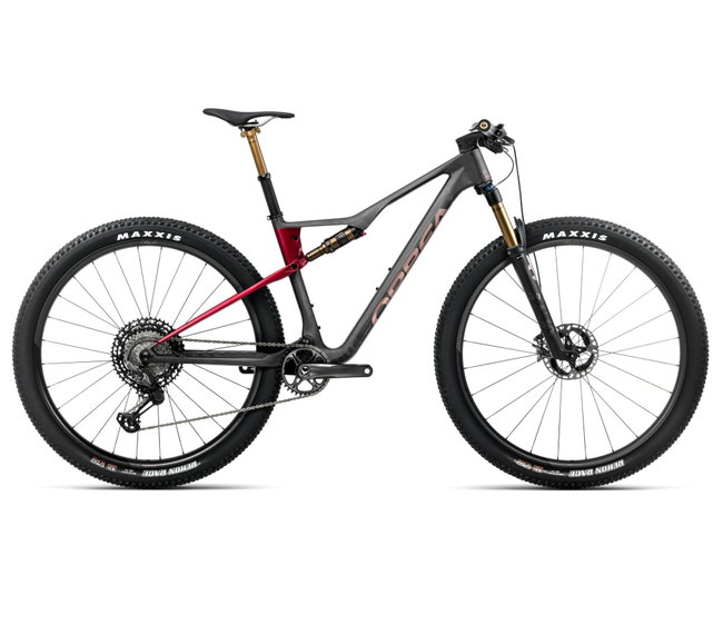 Bicicletă MTB XC full suspension Orbea OIZ M-TEAM FACTORY - Diamond Carbon View (Matt) | Cherry Red (Gloss)