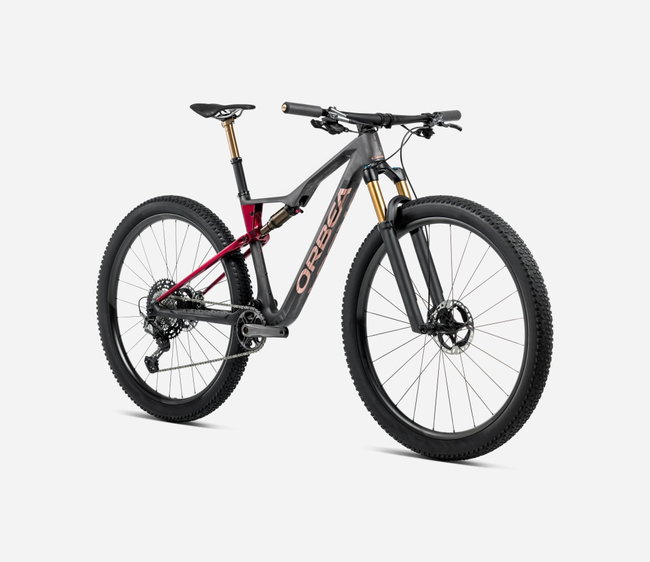 Bicicletă MTB XC full suspension Orbea OIZ M-TEAM FACTORY - Diamond Carbon View (Matt) | Cherry Red (Gloss)