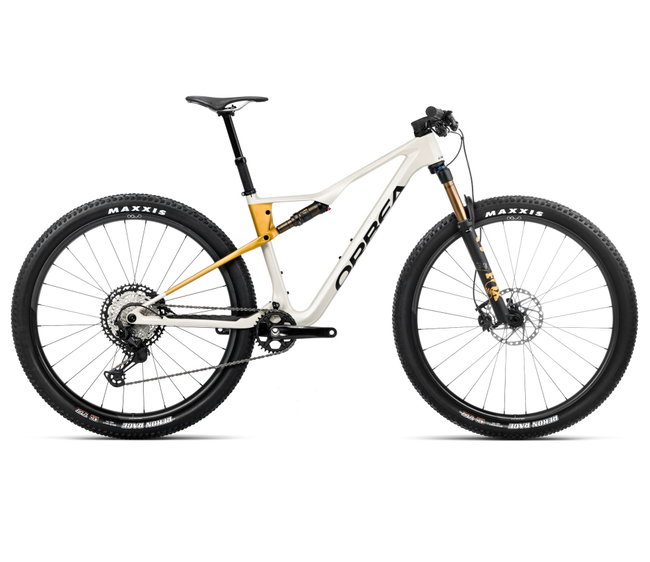 Bicicletă MTB XC full suspension Orbea OIZ M10 - Ivory White (Gloss) | Bumblebee Yellow (Matt)