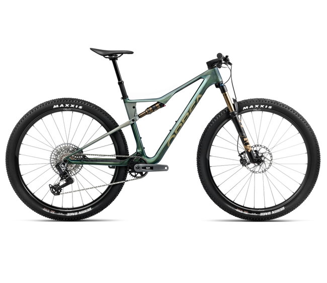 Bicicletă MTB XC full suspension Orbea OIZ M10 AXS - Seaweed Carbon View (Gloss) | Spaceship Green (Matt)
