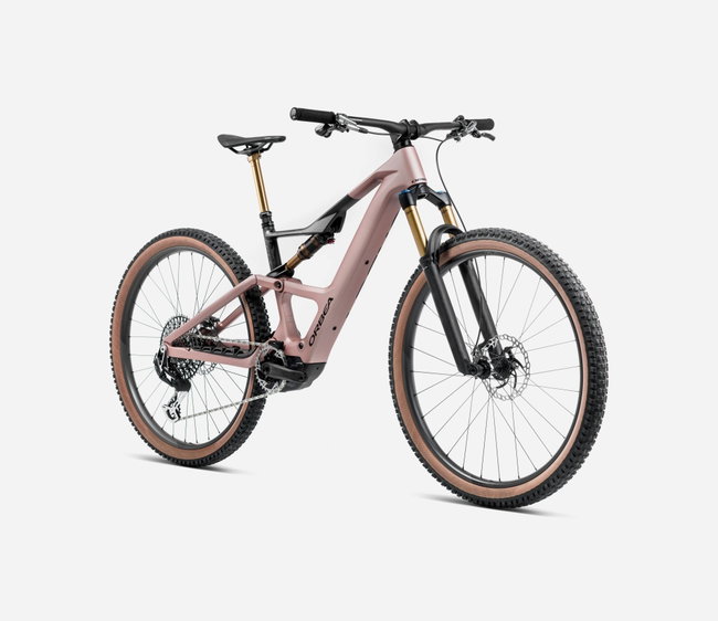 Bicicletă electrică eMTB Trail Orbea RISE LT M-TEAM 420W - Desert Rose | Carbon Raw (Matt)