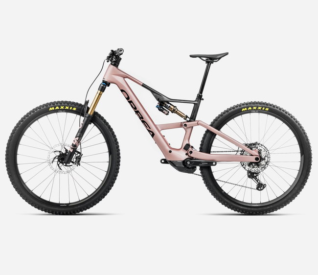 Bicicletă electrică eMTB Trail Orbea RISE LT M10 420W - Desert Rose | Carbon Raw (Matt)