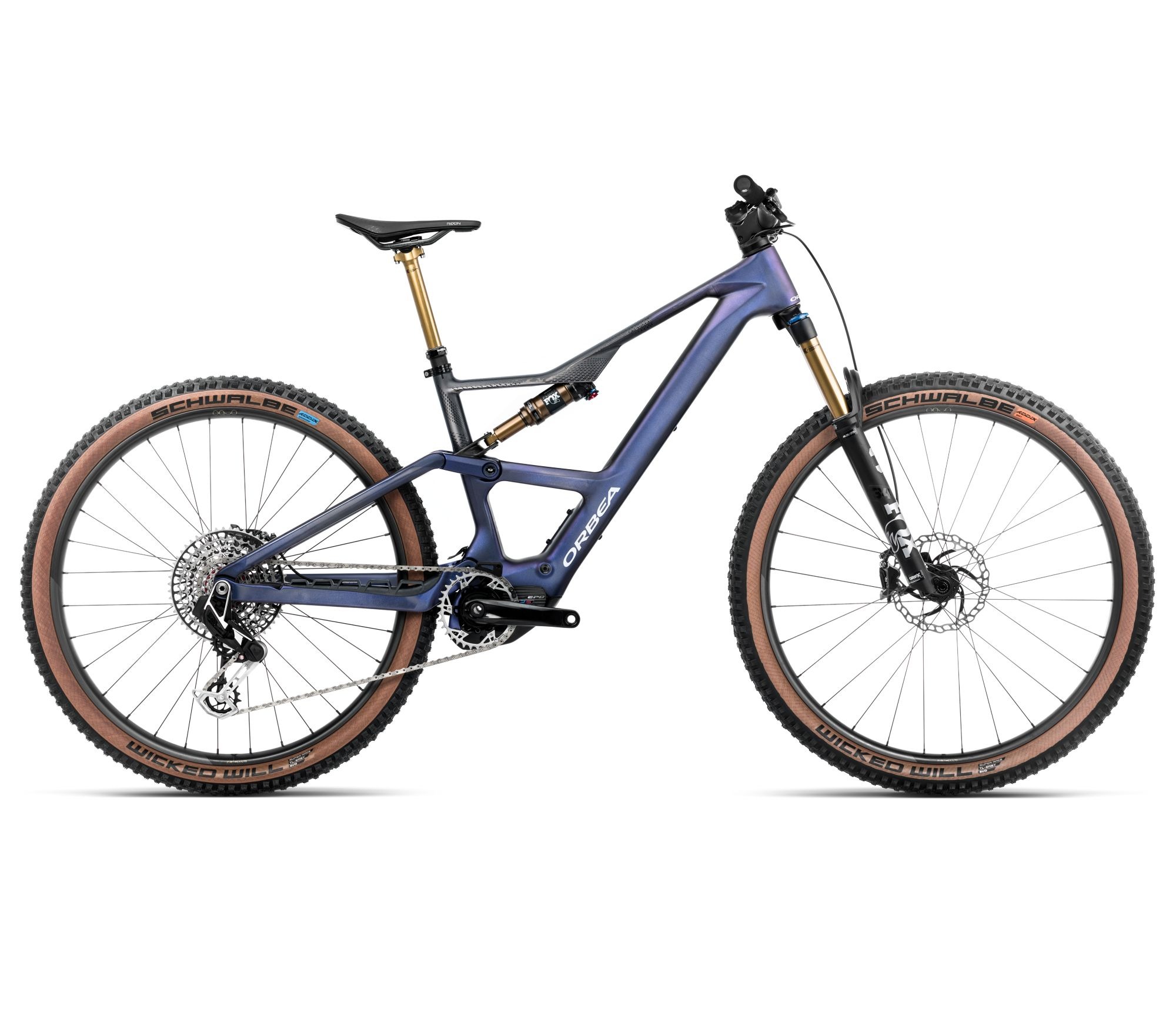 Orbea Bicicletă electrică eMTB Trail Orbea RISE SL M-LTD 420W - Tanzanite Carbon View | Carbon Raw (Matt)