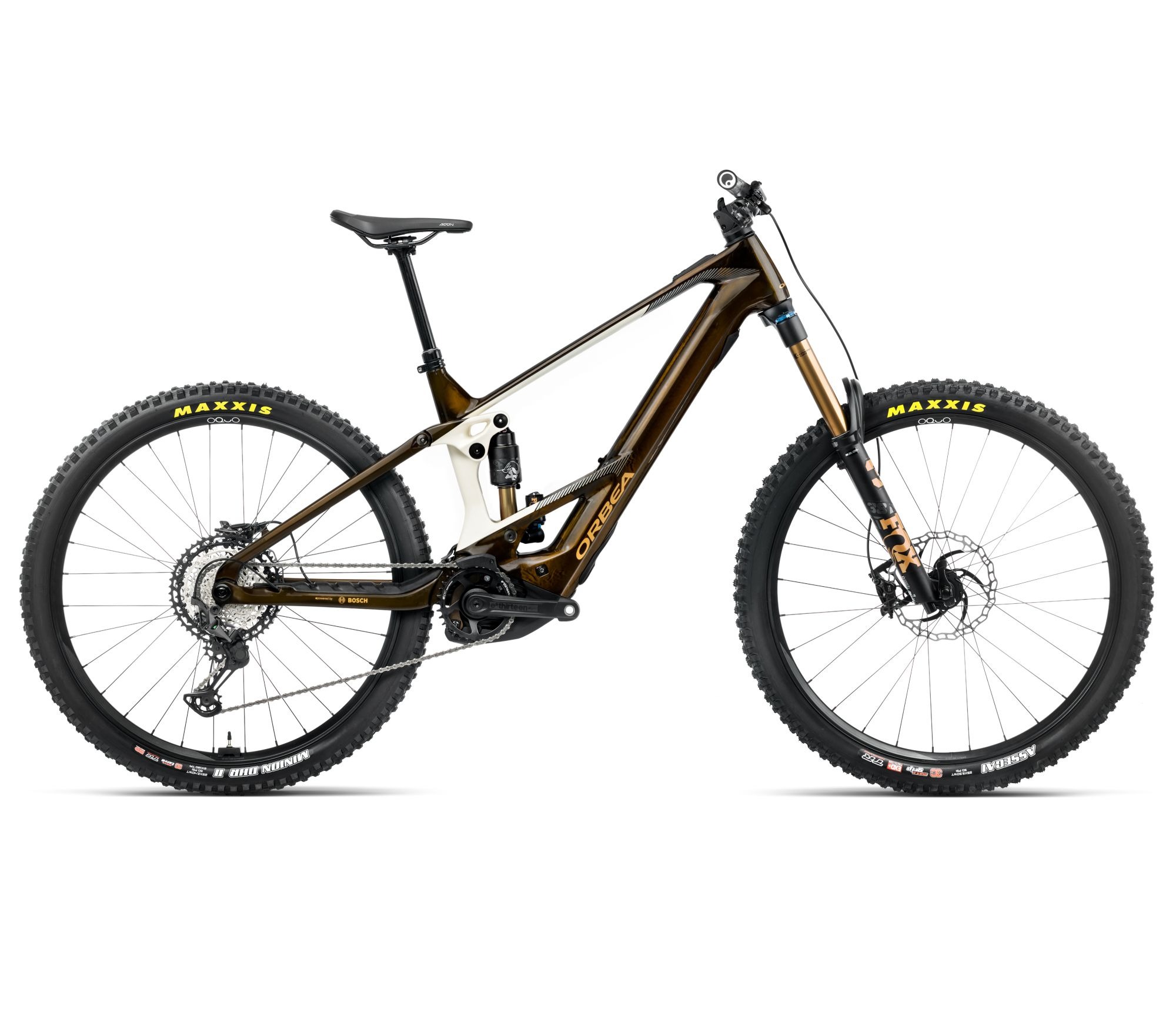 Orbea Bicicletă electrică eMTB Enduro Orbea WILD M-TEAM - Caramel Carbon View (Gloss) | Cream White (Matt)
