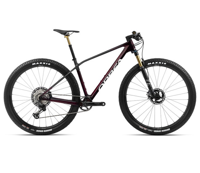 Bicicletă MTB XC hardtail Orbea ALMA M TEAM - Red Wine Carbon View (Gloss) | Carbon Raw (Matt)