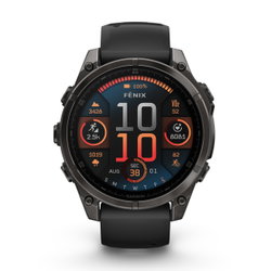 Garmin fenix 8 AMOLED Sapphire 47mm - smartwatch premium GPS negru Titanium DLC