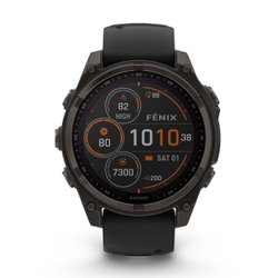 Garmin fenix 8 SOLAR Sapphire 47mm - smartwatch premium GPS negru Titanium DLC