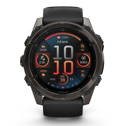 Garmin fenix 8 AMOLED Sapphire 51mm - smartwatch premium GPS negru Titanium DLC