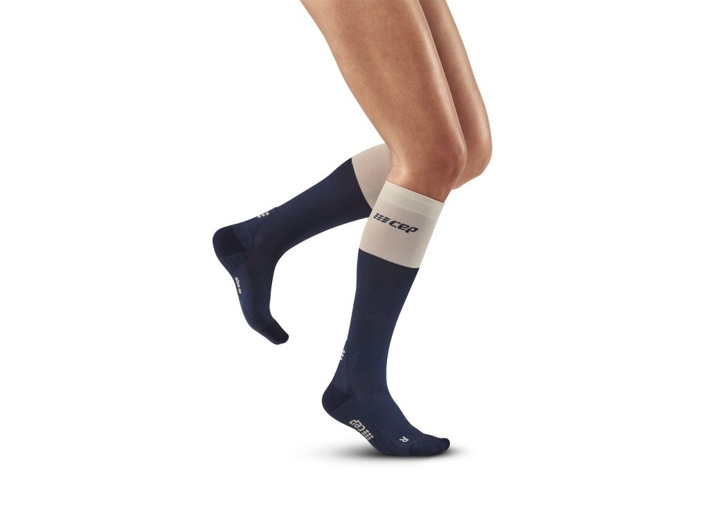 Sporting Goods CEP - sosete compresie inalte - Bloom Socks Running tall W - Albastru