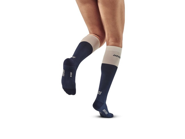 CEP - sosete compresie inalte - Bloom Socks Running tall W - Albastru