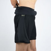 Instinct - Pantaloni scurti maraton barbati - Trail Short Marathon 2-in-1 - Negru