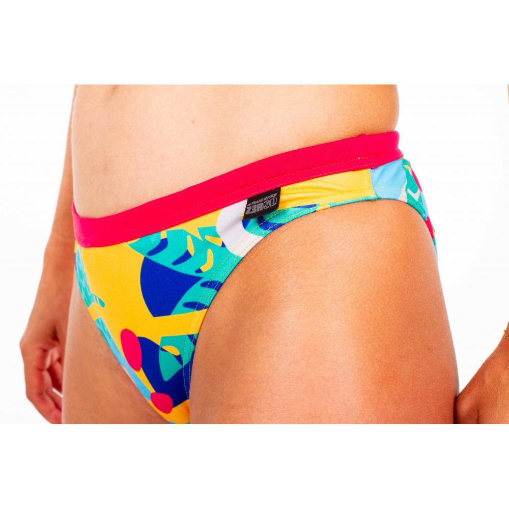 Z3R0D - slip Costum baie femei two pieces - rosu galben albastru