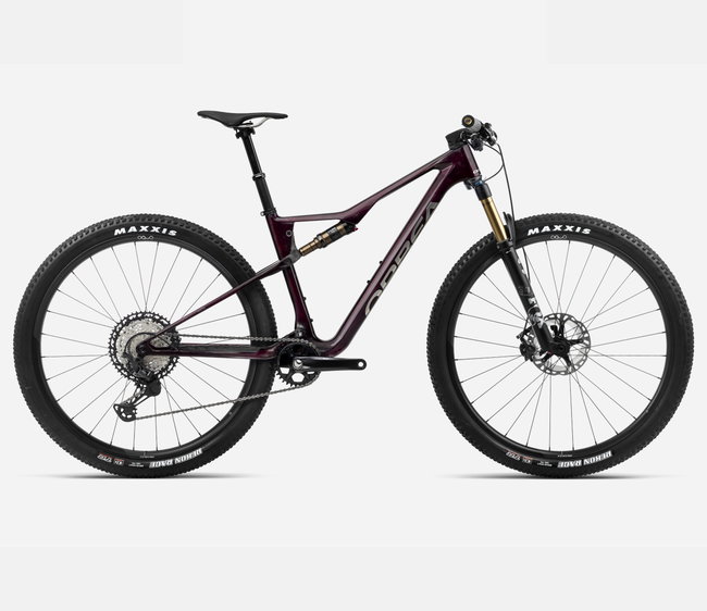 Orbea OIZ M-PRO Wine Red Carbon View - Titan (Gloss) - măsura S - bicicletă MTB XC full suspension