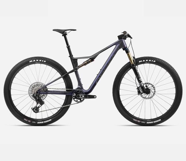 Orbea OIZ M-TEAM AXS Tanzanite Carbon View-Carbon Raw (Matt) - măsura S - bicicletă MTB XC full suspension