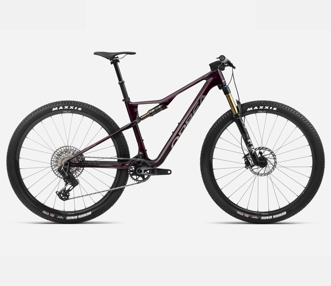Orbea OIZ M-TEAM AXS Wine Red Carbon View - Titan (Gloss) - măsura S - bicicletă MTB XC full suspension